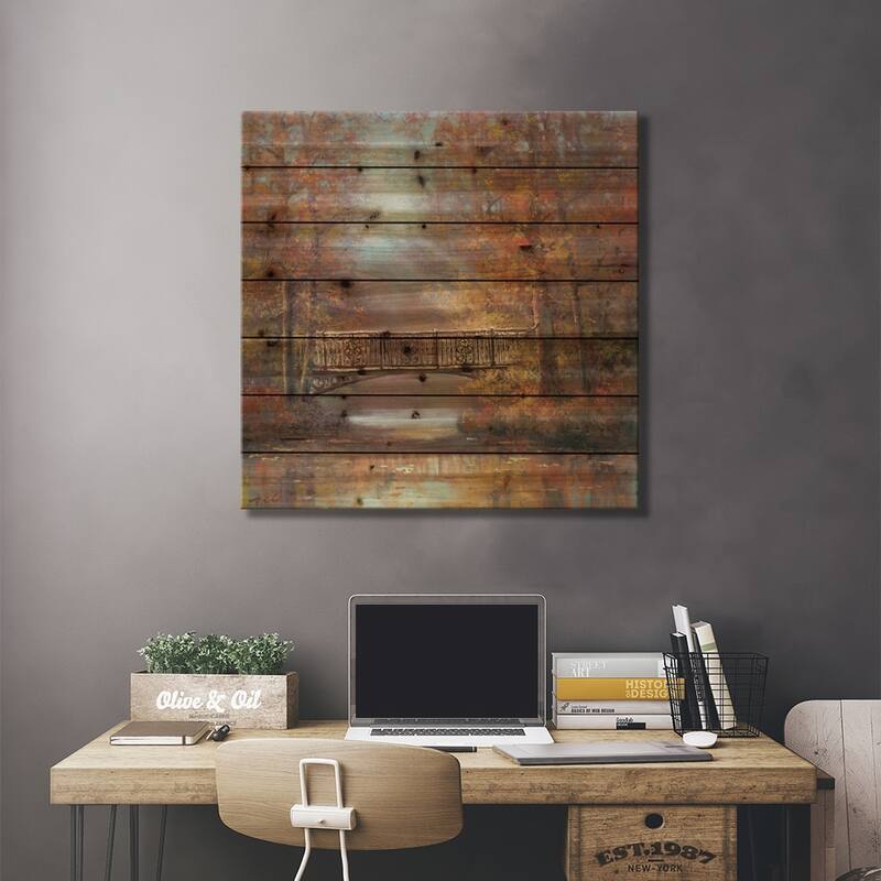 Bridge of Peace II Print On Wood by T.C. Chiu - Multi-Color