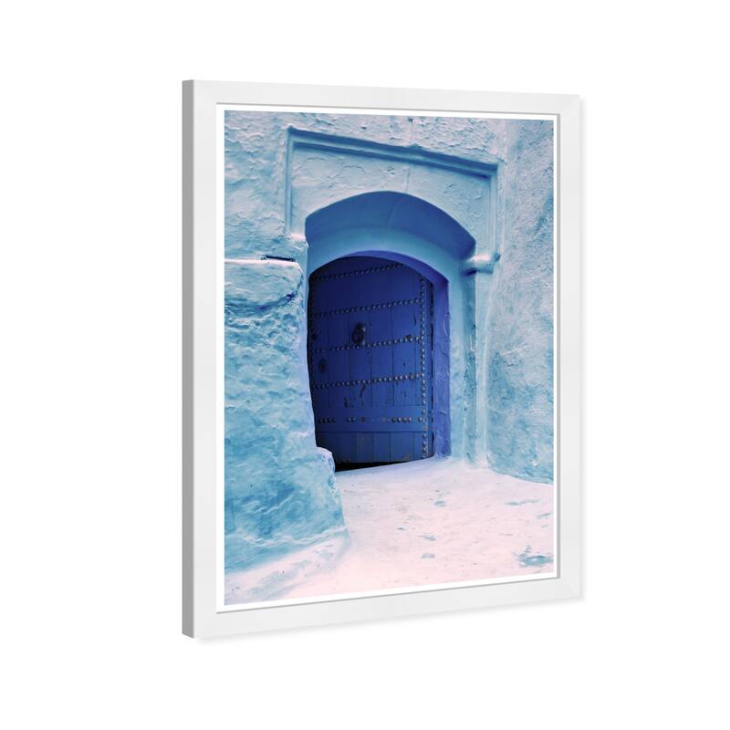 Wynwood Studio Prints Architecture and Buildings Blue Door Blue and Modern & Contemporary Wall Art Canvas Print
