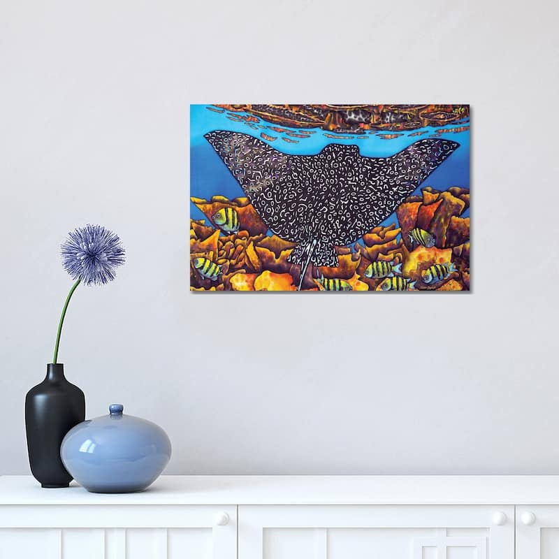 iCanvas "Eagle Ray" by Daniel Jean-Baptiste Canvas Print - 12x18x1.5