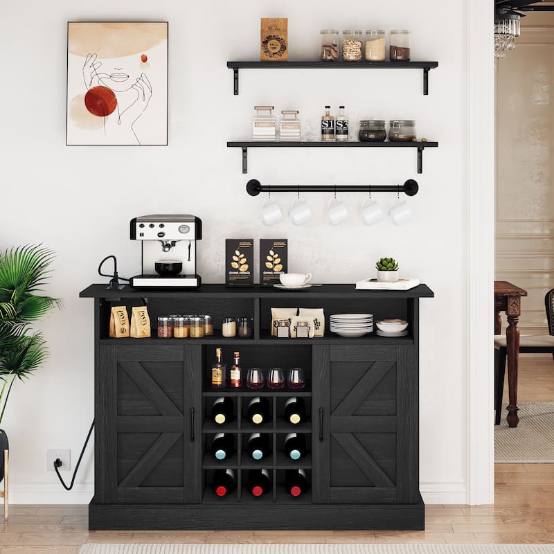 Moasis 52" Buffet Cabinet Farmhouse Coffee Bar Cabinet