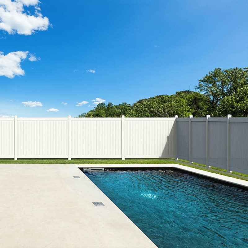 Outdoor Privacy Fence Panels/Screens, Horizontal Vinyl Privacy Fence