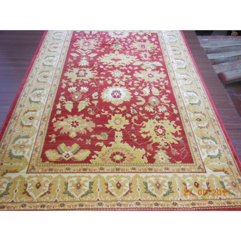 SAFAVIEH Heirloom Tamra Traditional Oriental Rug - 6'7" x 9'1" - Red/Creme