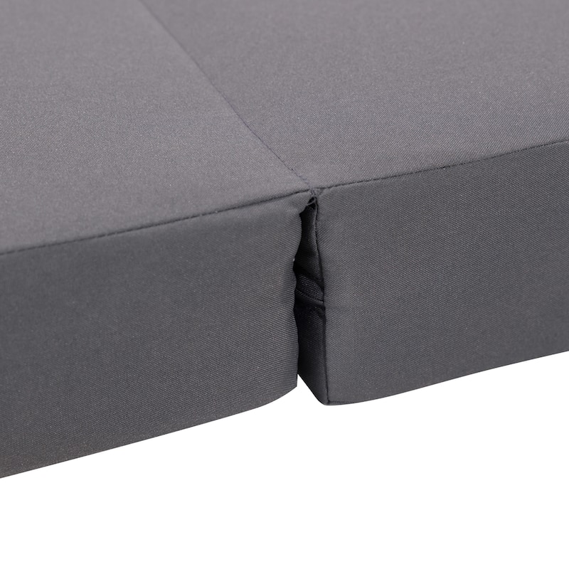 Christopher Knight Home - Calder Modern Outdoor Acacia Wood 4-Position Adjustable Chaise Lounge with Triple-Fold Cushion - 79"L