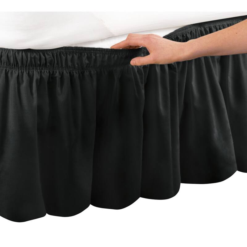 Elastic Bed Wrap Ruffle Bed Skirt