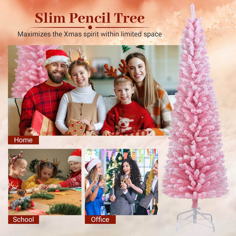 Costway 5/6 FT Artificial Christmas Tree with 328/460 Branch Tips & - See Details
