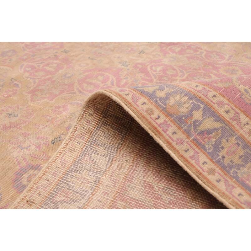 ECARPETGALLERY Hand-knotted Antalya Vintage Light Brown Wool Rug - 6'7 x 9'8