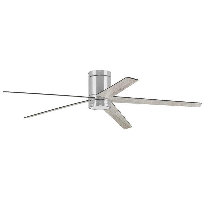 60" Honeywell Graceshire Brushed Nickel Indoor Ceiling Fan with LED Light and Remote Control, 6-Speed BLDC Motor