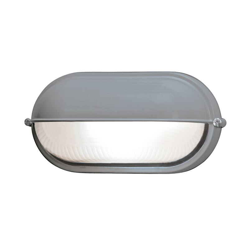 Access Lighting Nauticus - Wet Location Bulkhead - Frosted Glass Shade - Satin, Frosted Glass Shade
