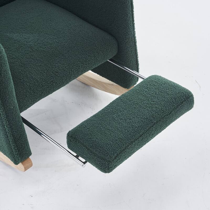 Modern Nursery Rocking Chair With Adjustable Footrest