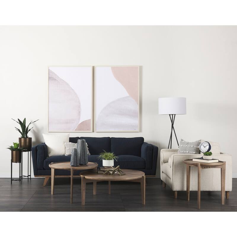 Weymouth Blue Metal Glass Dome Table Clock - 9.4L x 6.5W x 7.1H