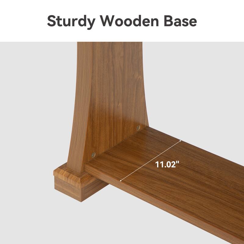 2 Tier Narrow Console Table, 63'' Long Entryway Table with Storage Shelf