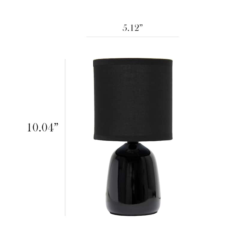 10.04" Thimble Base Lamp w Matching Fabric Shade