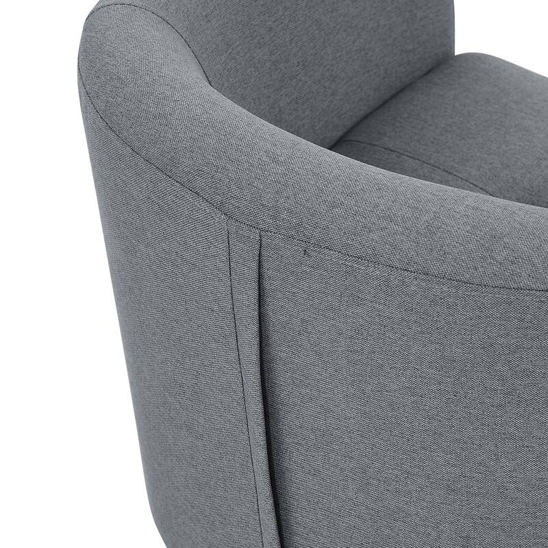 Moss 25.5" Wide Polyester Barrel Chair and Ottoman