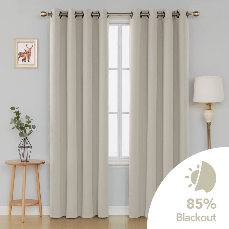 Deconovo Square Grommet Curtain Panel Pair(2 Panel)