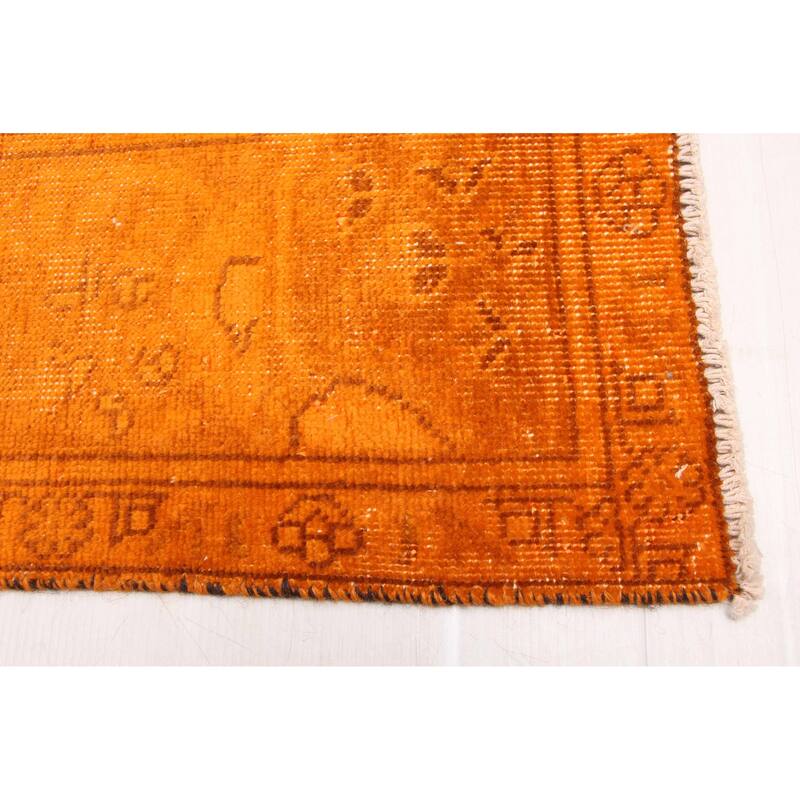 ECARPETGALLERY Hand-knotted Color Transition Orange Wool Rug - 6'6 x 9'2