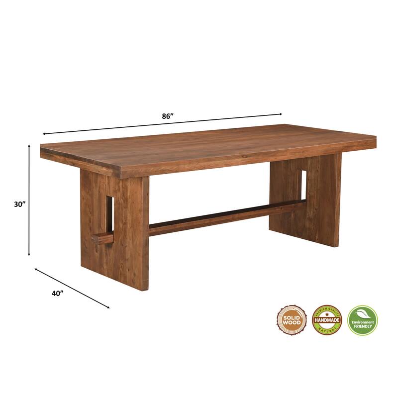 Riley Solid Wood Trestle Dining Table