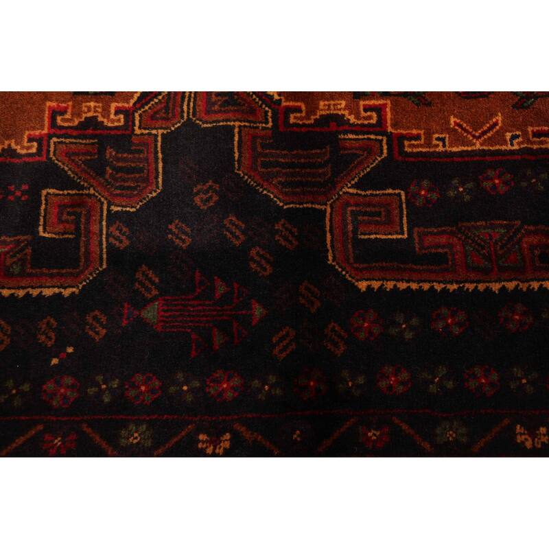 ECARPETGALLERY Hand-knotted Teimani Black, Brown Wool Rug - 3'10 x 6'6