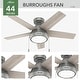 preview thumbnail 13 of 17, Hunter 44" Burroughs Ceiling Fan with LED Light, Pull Chain