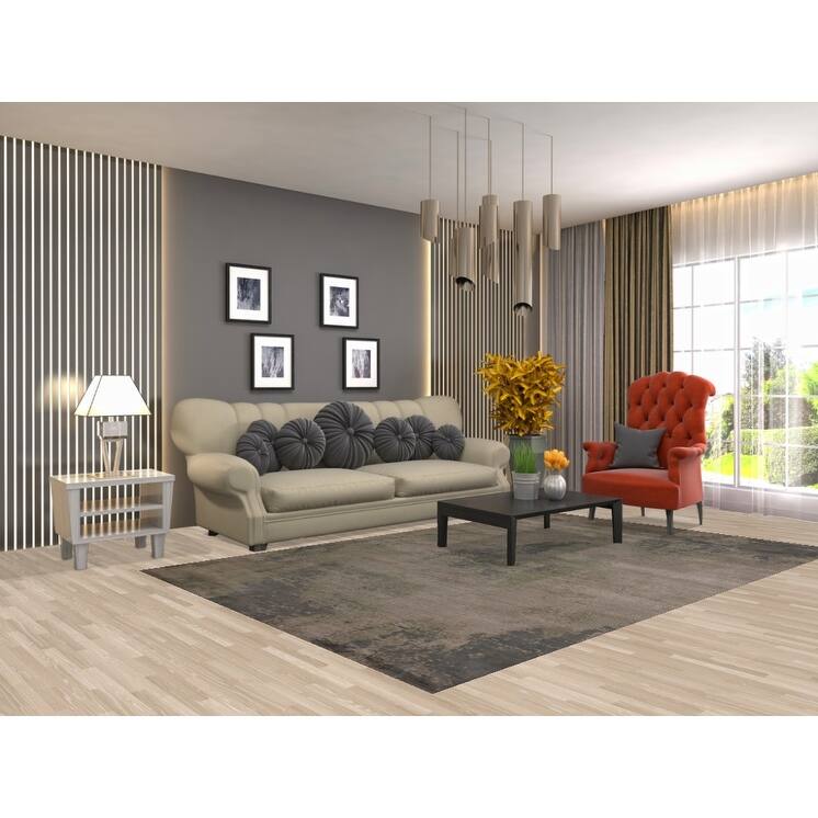 Striped / Abstract Oriental Area Rug Handmade Wool Carpet - 6'0"x 9'1"