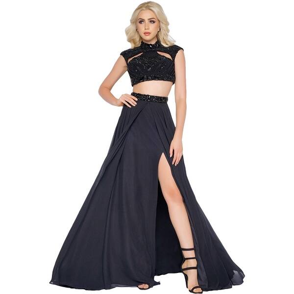 Shop Mac Duggal Womens Crop Top Dress Prom Two Piece Overstock