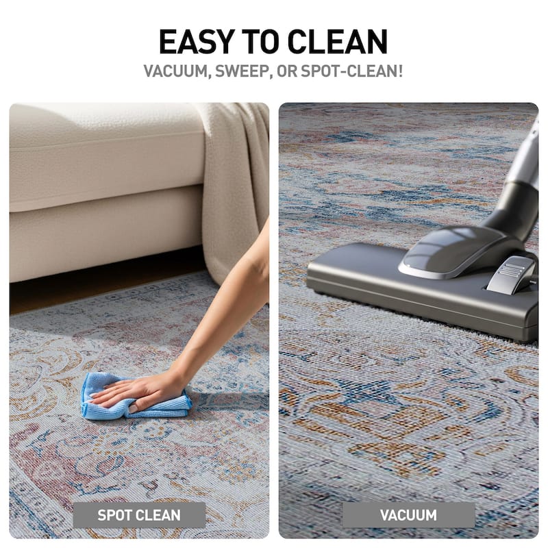 World Rug Gallery Bohemian Oriental Washable Area Rug