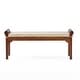 preview thumbnail 3 of 17, Nelson Rustic Acacia Wood Bench with Cushion by Christopher Knight Home