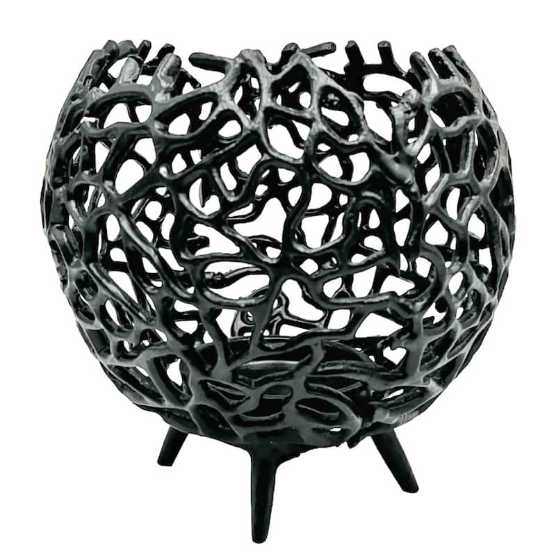Decorative Handmade Aluminum Round Votive Candle holder Set of 2