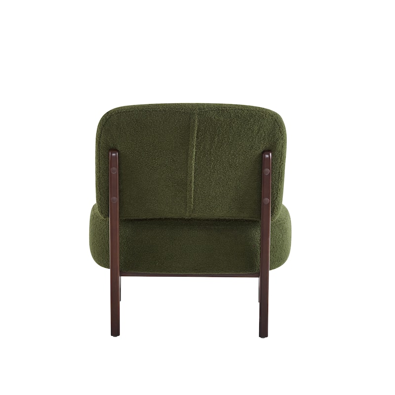 Christopher Knight Home - Everett Modern Boucle Lounge Chair with Solid Wood Frame