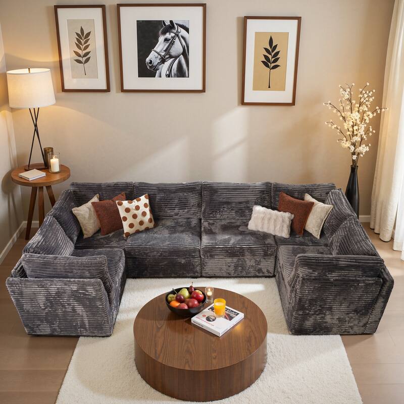 OVIOS Corner Plush Sofa