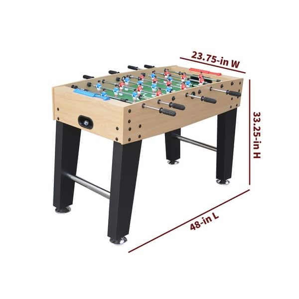 Metropolis 48in Foosball Table with Telescopic Safety Rods Maple