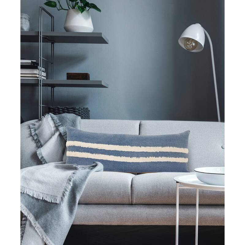 Sevita Double Center Striped Throw Pillow - 14" x 36" - Polyester
