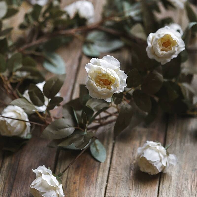 RusticReach Artificial Small Peony Flower Vine 65" Long