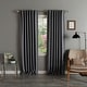 preview thumbnail 31 of 80, Aurora Home Insulated Thermal Blackout 84-inch Curtain Panel Pair - 52 x 84 Dark Grey