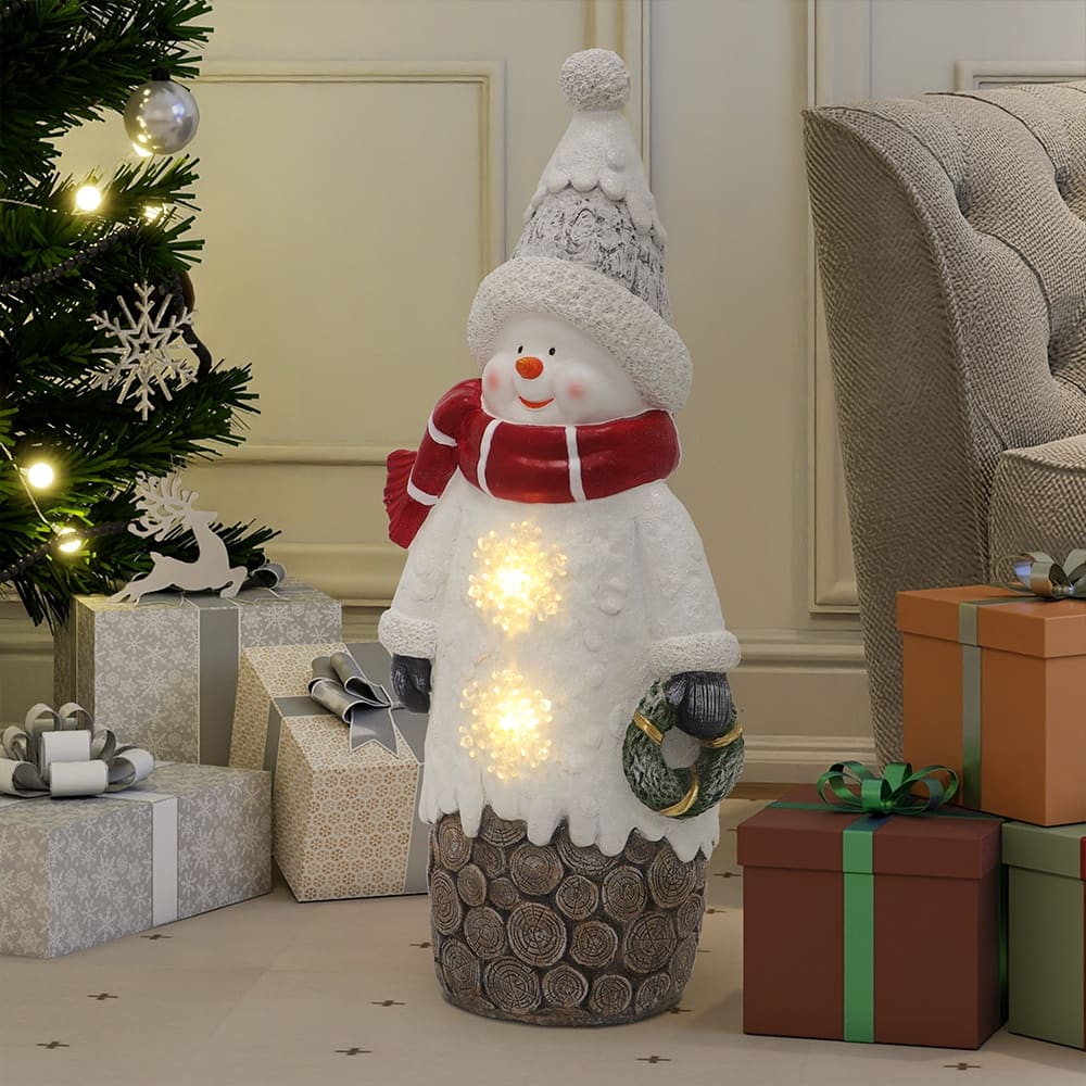 Christmas Snowman Resin Statue