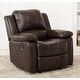 preview thumbnail 5 of 37, Charleston Leather Gel Glider Rocker Recliner by Greyson Living Brown