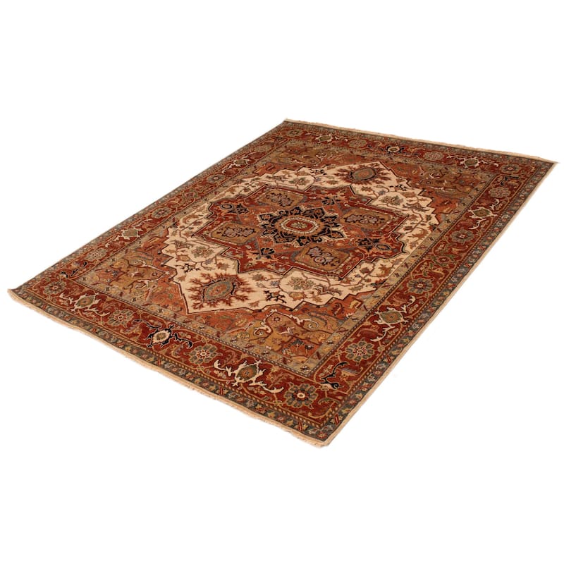 ECARPETGALLERY Hand-knotted Jules Sultane Ivory Wool Rug - 7'9 x 9'8