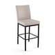preview thumbnail 11 of 100, Amisco Perry Counter Stool Cream Faux Leather / Black Metal