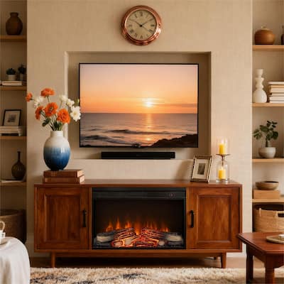 23-inch Electric Fireplace Insert w/1400W Electric Heater