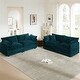 preview thumbnail 124 of 162, Cloud Chenille Upholstered Modular Sectional Sofa with DIY Combination Design Blue 2-Seater Sofa*2
