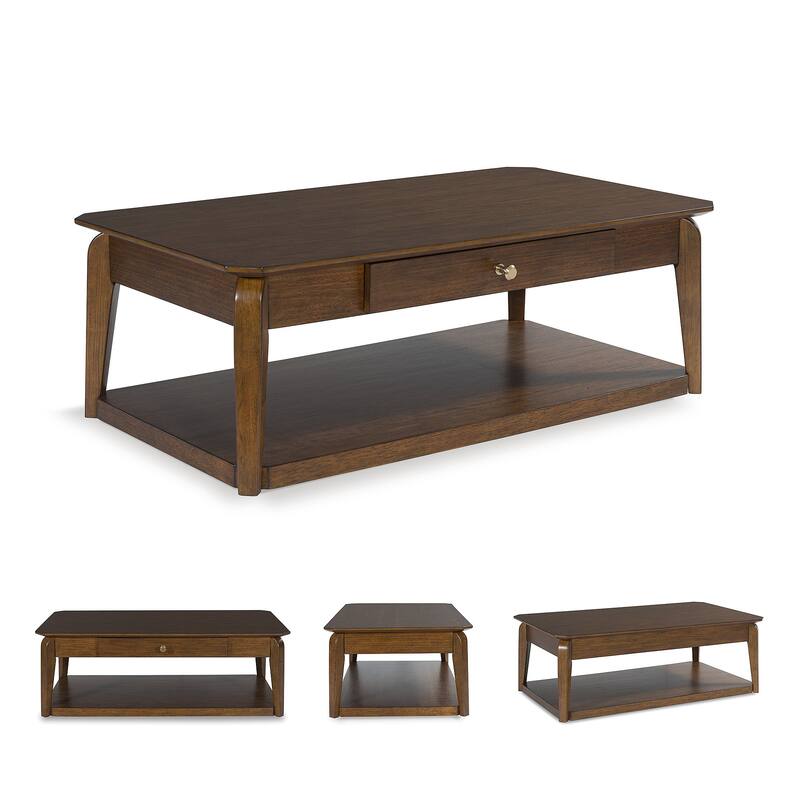 Signature Design by Ashley Trenmour Brown Coffee Table - 50"W x 28"D x 18"H