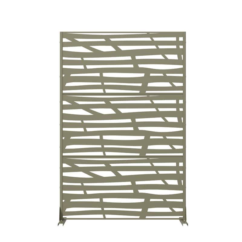 Jungle Metal Privacy Screen Panel Free Standing