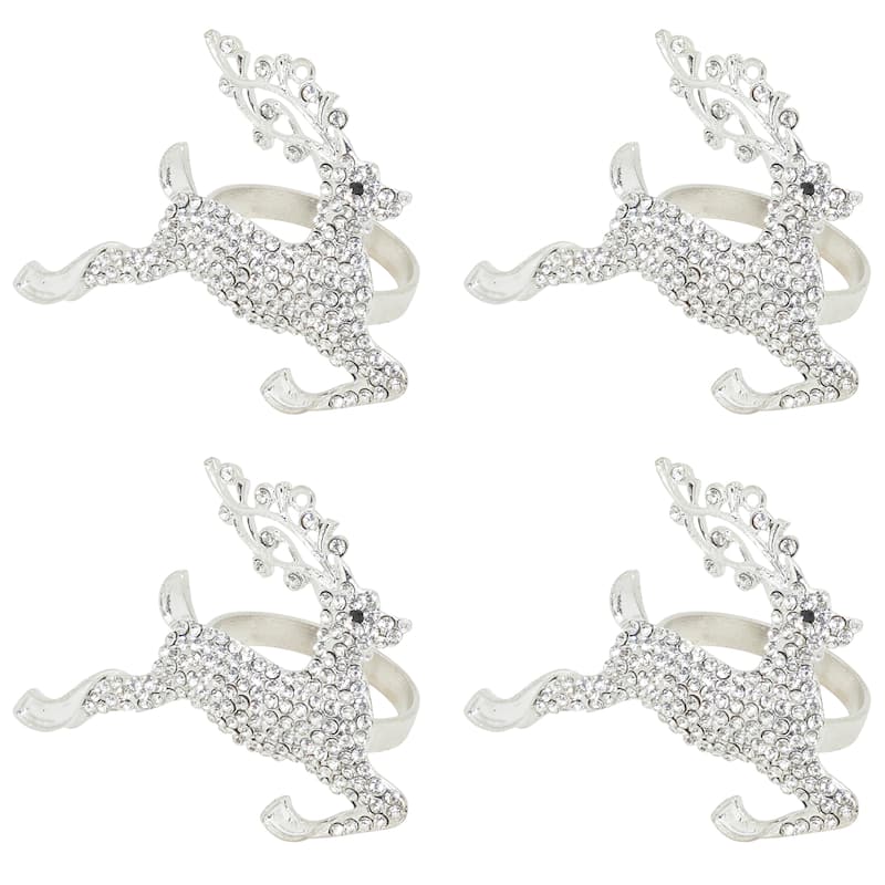 Beaded Reindeer Napkin Ring (Set of 4)