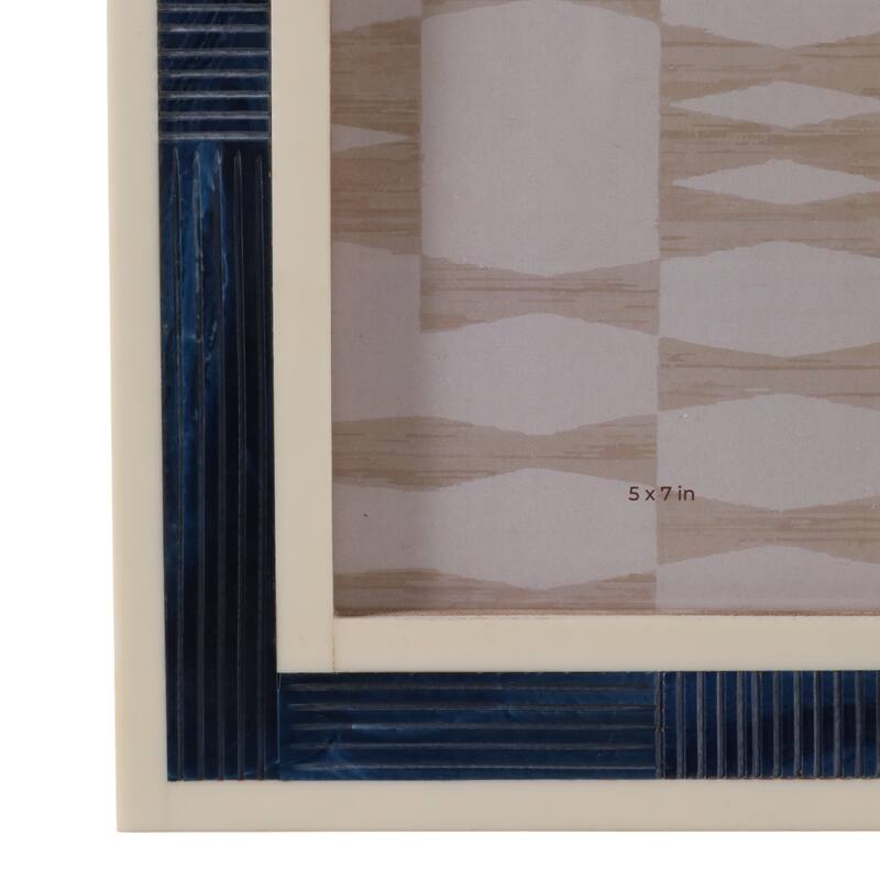 Decorative Round Marble Sculpture Statue - 10", White & Black