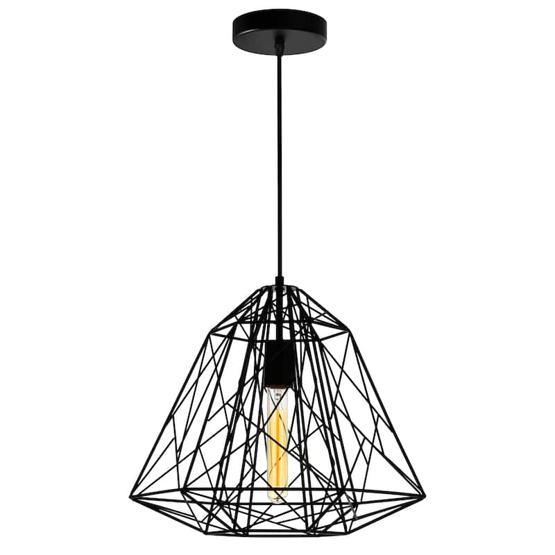 Bagheera 1 Light Down Pendant With Black Finish - Black