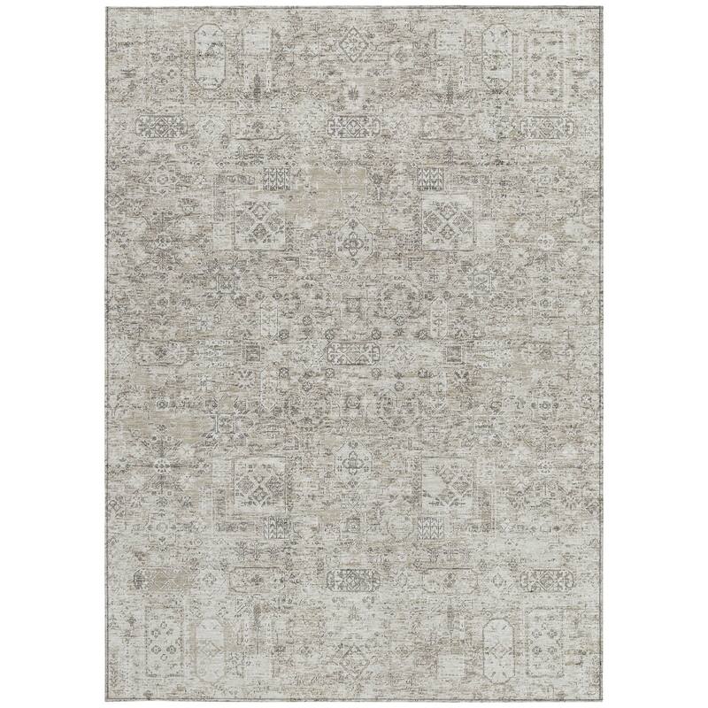 HomeRoots Floral Transitional Rectangle Outdoor Rug