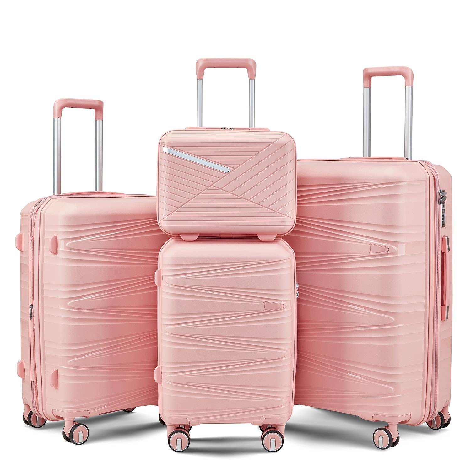 Light pink suitcase sales