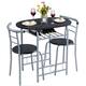 Yaheetech Modern Round Dining Table Set, 3 Piece Dining Room Sets