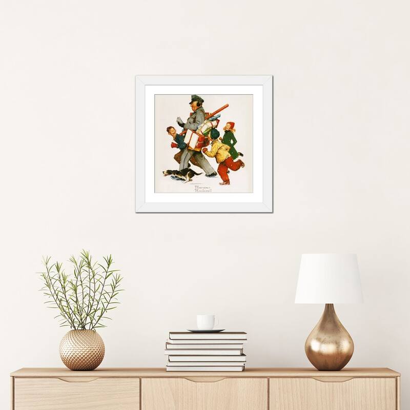 iCanvas "Jolly Postman" by Norman Rockwell