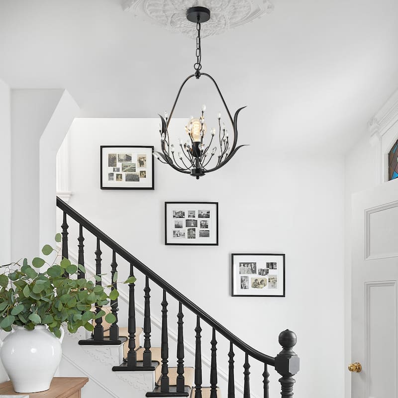 Lia 1-Light Kitchen Pendant Light with Crystal Accents - 10 In.Wide