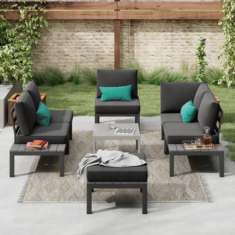 Corvus Fox Bay Aluminum Outdoor 6-piece Sectional Sofa Set